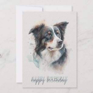 De Remerciements Bordure Collie Carte d'anniversaire