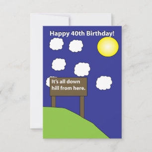 De Remerciements Carte 40e anniversaire