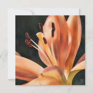 De Remerciements Carte à billets plats Orange Lily Art