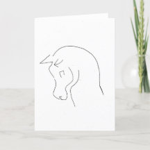 Carte à cheval minimaliste