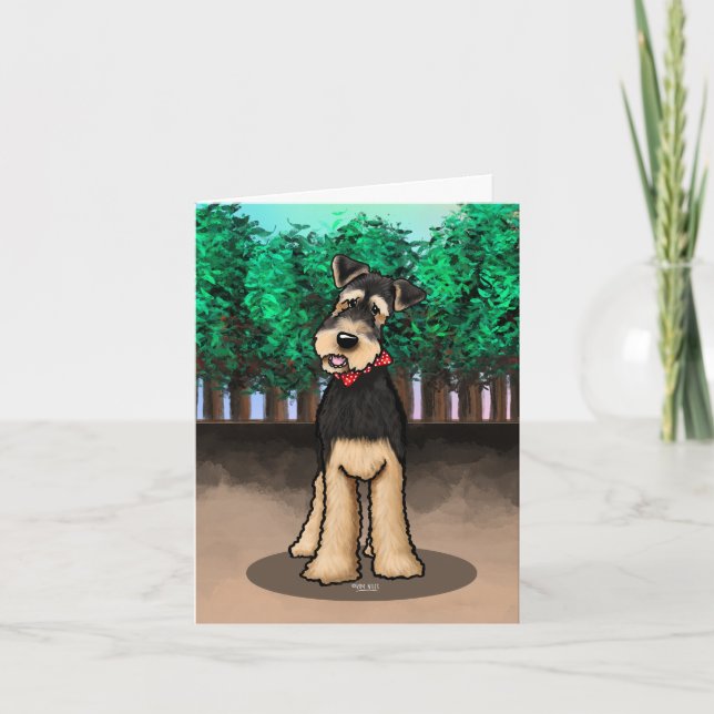 De Remerciements Carte Airedale Terrier (Devant)