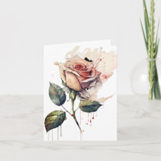 De Remerciements Carte Amour Rose Épanoui