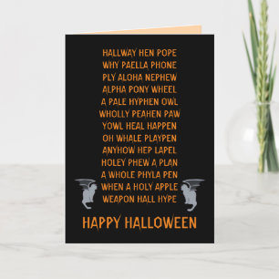 De Remerciements Carte Anagrammes Halloween