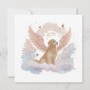 De Remerciements Carte Angélique Golden Retriever