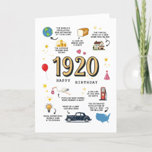 De Remerciements Carte anniversaire 1920 imprimable