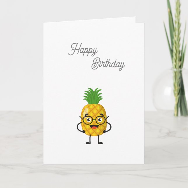 De Remerciements Carte Anniversaire ananas (Devant)