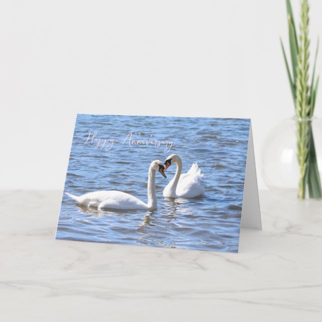 De Remerciements Carte anniversaire du Swan (Devant)
