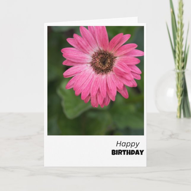 De Remerciements Carte Anniversaire en fleurs roses vives (Devant)