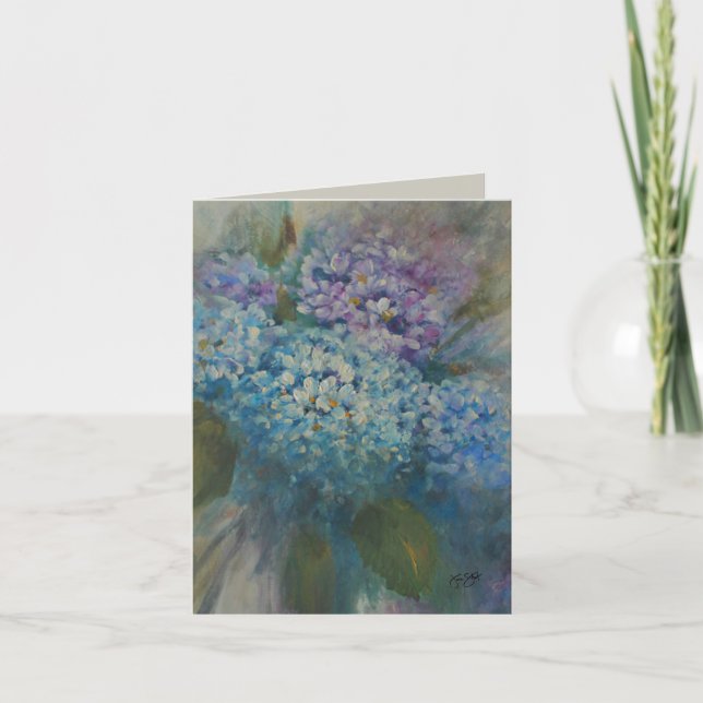 De Remerciements Carte aux Hortensias (Devant)