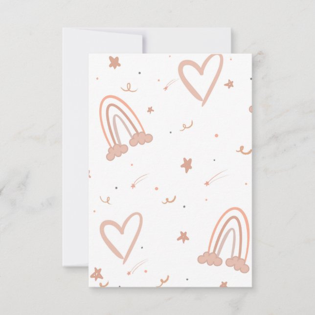 De Remerciements Carte Baby shower Pink Pastel (Devant)