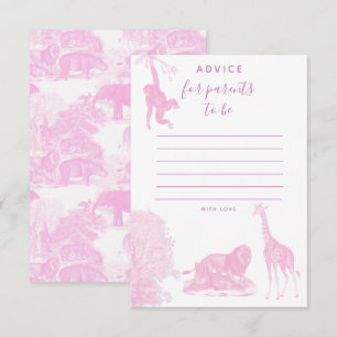 De Remerciements Carte baby shower Safari animal Toile Jungle