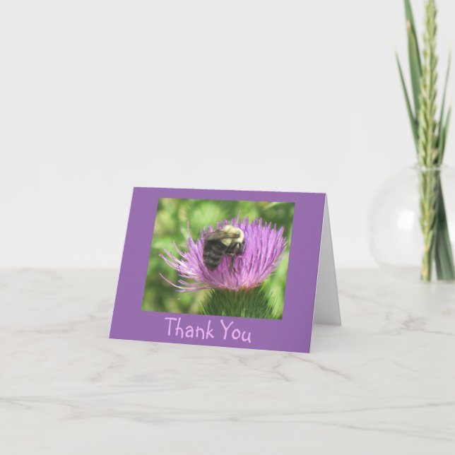 De Remerciements Carte Bee On Thistle Thankyou (Devant)