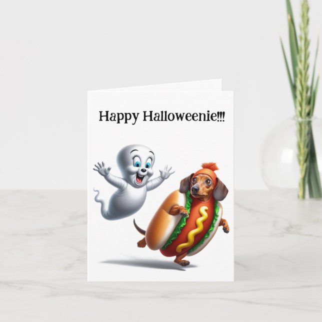 De Remerciements Carte Belle Halloween Dachshund (Devant)