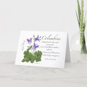 De Remerciements Carte blanche Columbine