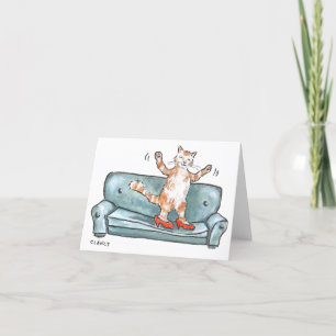 De Remerciements Carte blanche Happy Cat