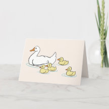 Carte blanche Mama Duck & Baby's