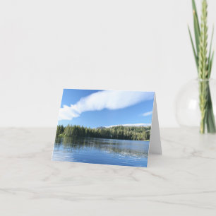 De Remerciements Carte blanche, Mountain Lake, Blue Sky & Forest