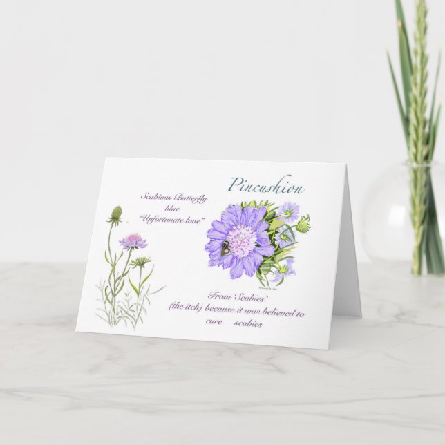 De Remerciements Carte blanche Pincushion (Devant)