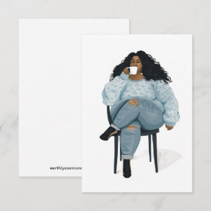 De Remerciements Carte blanche pour femme noire