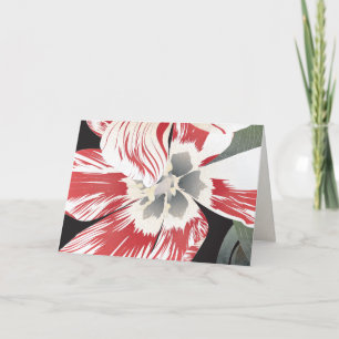 De Remerciements Carte blanche Tulip rouge et blanc
