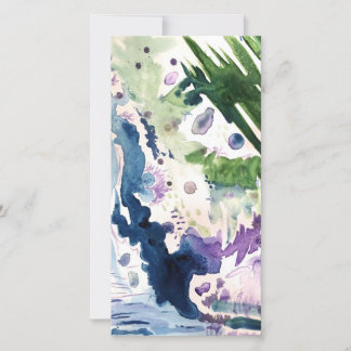 De Remerciements Carte blanche Watercolor