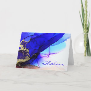 De Remerciements Carte Bleu Art Plié Shalom