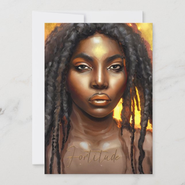 De Remerciements Carte cadre Fortitude African American Art (Devant)