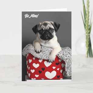 De Remerciements Carte carlin Puppy Valentine