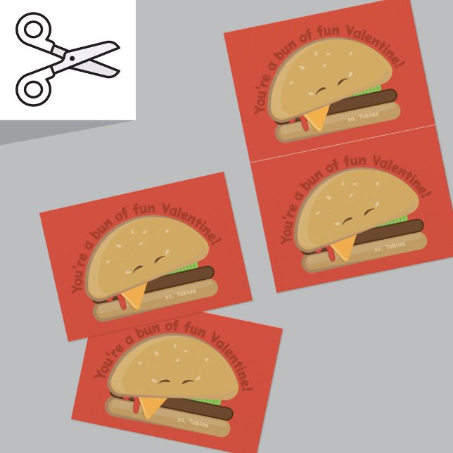 De Remerciements Carte Cheeseburger Cuttable pour enfants Saint-Val (Créateur téléchargé)