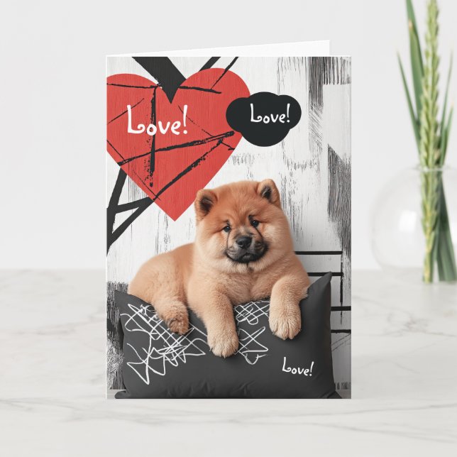 De Remerciements Carte Chow Chow Valentine (Devant)