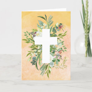 De Remerciements Carte Chrétienne Vide Aquarelle Croix N'importe qu