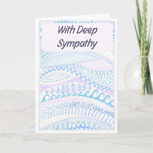 De Remerciements Carte Christian Sympathy Bleu Striations