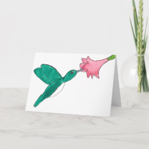 De Remerciements Carte Colibri
