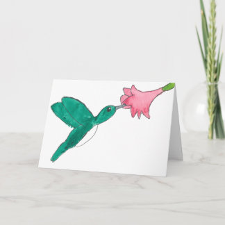 De Remerciements Carte Colibri