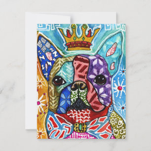 De Remerciements Carte Colorée Boston Terrier Pop Art Note