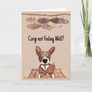 De Remerciements Carte Corgi Get Well Bientôt