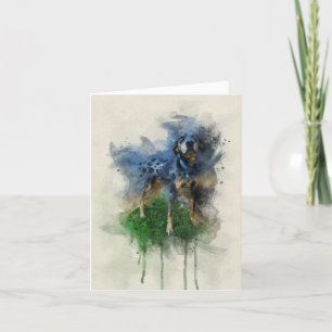 De Remerciements Carte couleur bleu Leopard Catahoula Chien