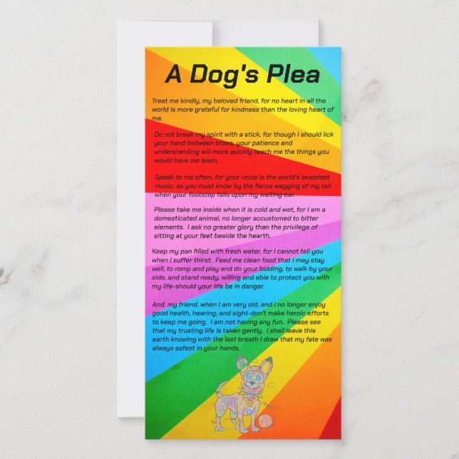 De Remerciements Carte couleur Plea Dog's Plea couleur crayon IT8 (Devant)