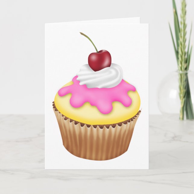 De Remerciements Carte Cupcake (Devant)