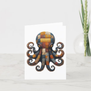 De Remerciements Carte d'accueil Octopus Patchwork
