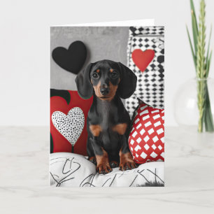 De Remerciements Carte Dachshund Valentine