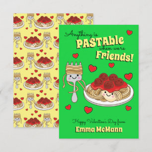 De Remerciements Carte d'amitié Saint-Valentin Spaghetti