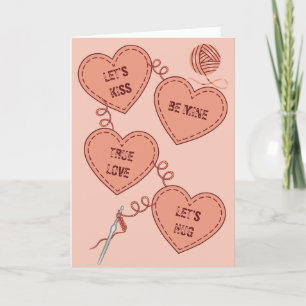 De Remerciements Carte d'amour Crochet Hearts