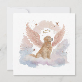 De Remerciements Carte d'ange Golden Retriever