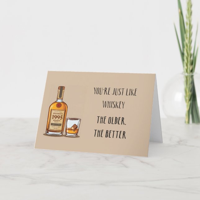 De Remerciements Carte d'anniversaire 30 ans Funny Whiskey (Devant)