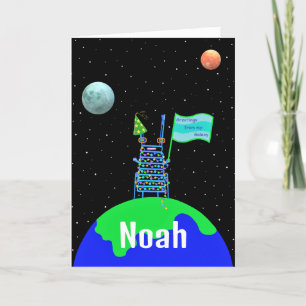 De Remerciements Carte d'anniversaire Alien pliée en 2 par Jo Image