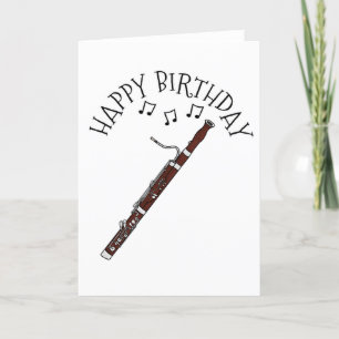 De Remerciements Carte d'anniversaire Bassoonist Woodwind Musicien