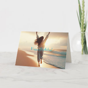 DE REMERCIEMENTS CARTE D'ANNIVERSAIRE BEACH JOY