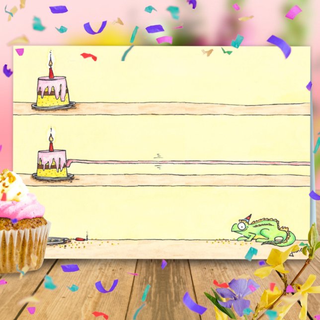De Remerciements Carte d'anniversaire Caméléon (Créateur téléchargé)