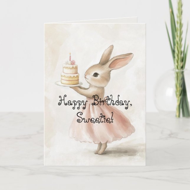 DE REMERCIEMENTS CARTE D'ANNIVERSAIRE CHÉRIE (Devant)